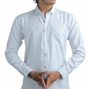 Premium Solid Suiting Shirt – Tailored Fit